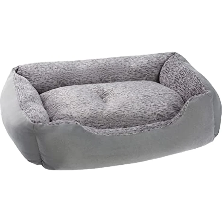 Petstuff Hundebett, Kissen herausnehmbar, flauschig, waschbar, Farb- u. Größenwahl, grau, S – Bild 1