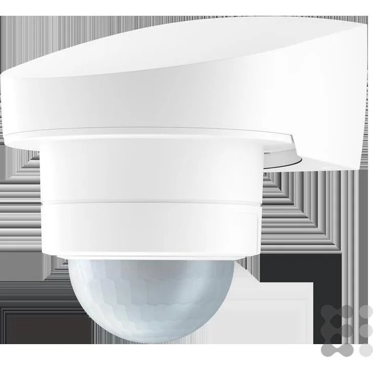 JUNG Bewegungsmelder, Passiv-Infrarot-Sensor für präzise Bewegungserkennung, 16 m Reichweite, spritzwasser- und staubgeschützt (IP54), 240° Erfassungswinkel, einstellbare Nachlaufzeit und Helligkeitsschwelle