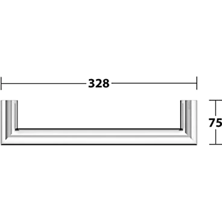 Keuco Haltegriff COLLECTION REVA 328mm, verchromt, modernes Design für Wandmontage – Bild 4