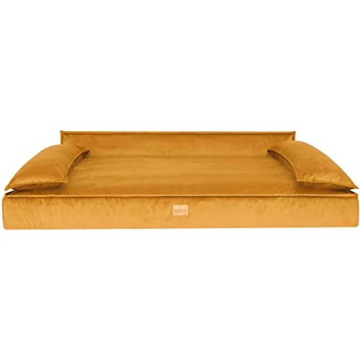 DOGGY Hundebett Haustierbett Hundeliegen Hundecouch Liegen Hundekissen Bett Sofa Hundekorb Tierbett Weich Hundesofa Matratze Schlafplãtze, Gelb, 99 x 66 cm – Bild 2