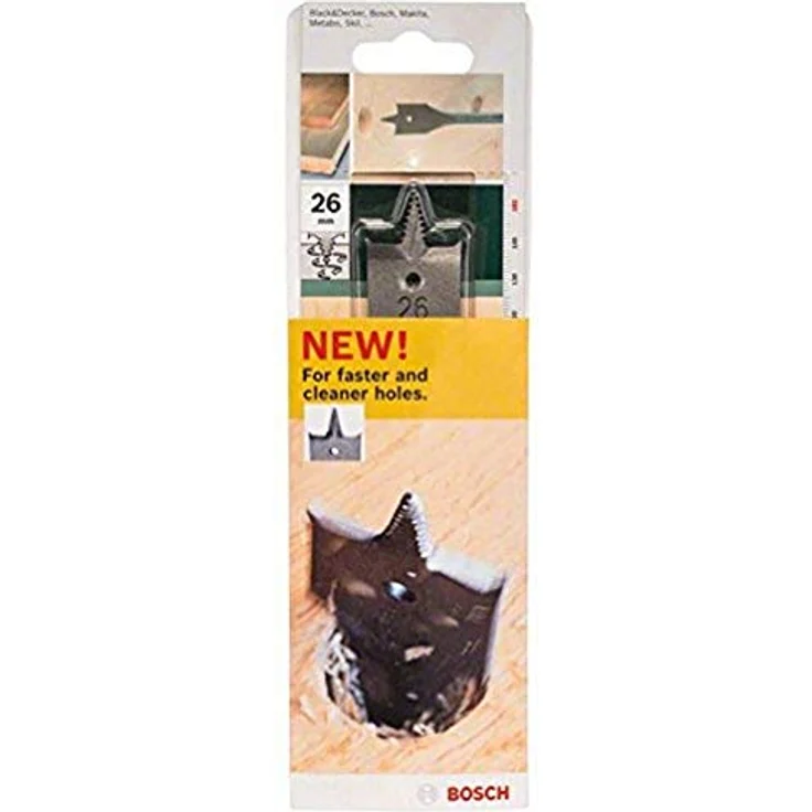 Bosch DIY Flachfräsbohrer Self Cut, Holzbohrer mit 1/4"-Sechskantschaft, Ø 26 mm, selbstzentrierende Gewindespitze – Bild 1