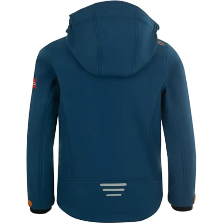 TROLLKIDS Softshelljacke Trollfjord, Kontrastreißverschlüsse, wasserabweisend, winddicht, flexibel-elastisch, flauschig warm, norwegische Flagge, Lonely Troll, wasserdicht, blau – Bild 4