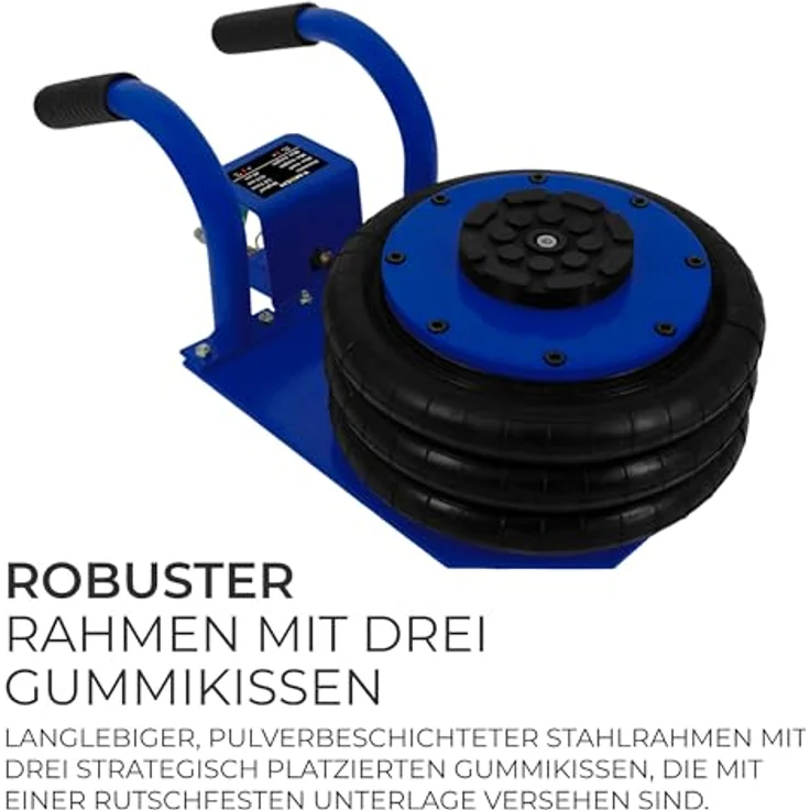 Monster Shop Pneumatischer Wagenheber 3,5T Kurzer Tragegriff 40cm Hubhöhe Rangierwagenheber, robust pulverbeschichteter Stahlrahmen – Bild 3