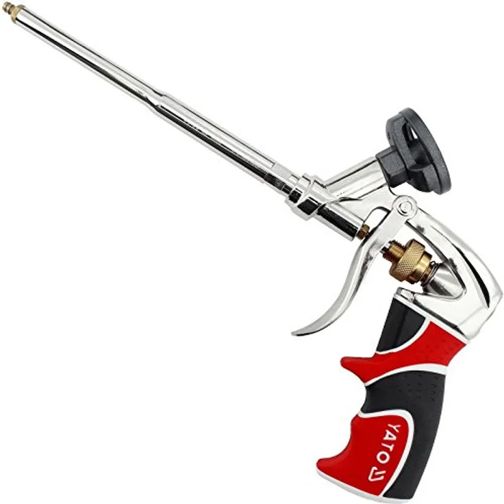 YATO Schaumpistole Bauschaumpresse, hochwertige Montagepistole mit PTFE-Beschichtung aus Edelstahl und Messing