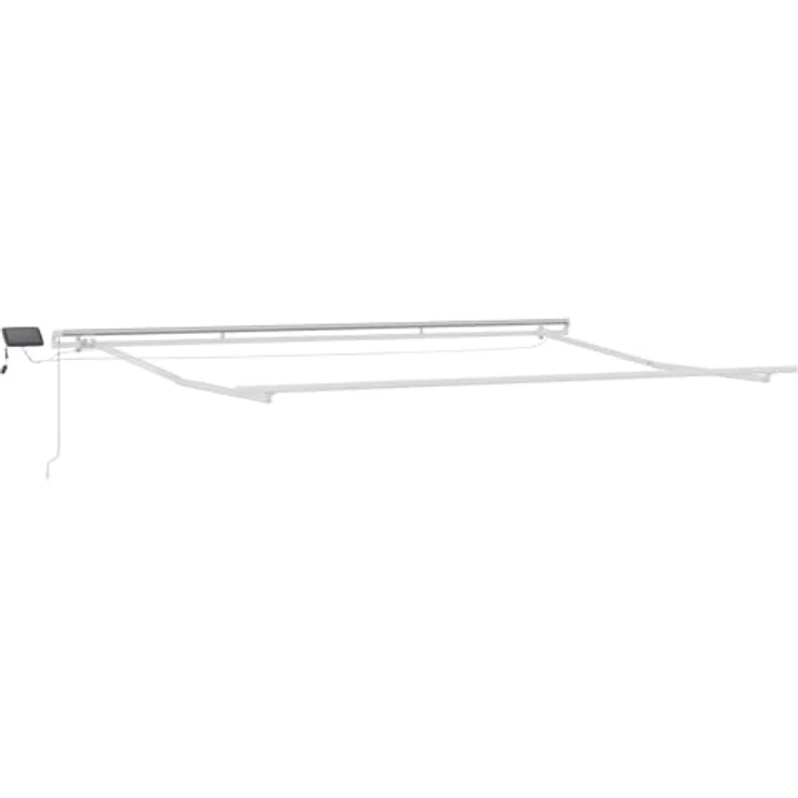 vidaXL Manuell einziehbarer Vorhang mit LED, orange und braun, 400 x 350 cm, pflegeleicht und farbecht – Bild 4