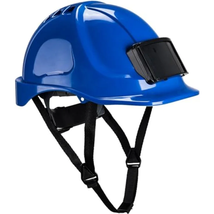 Portwest PB55 Vented Hard Hat Helm, robuster Schutzhelm mit ID Badge, blau – Bild 1