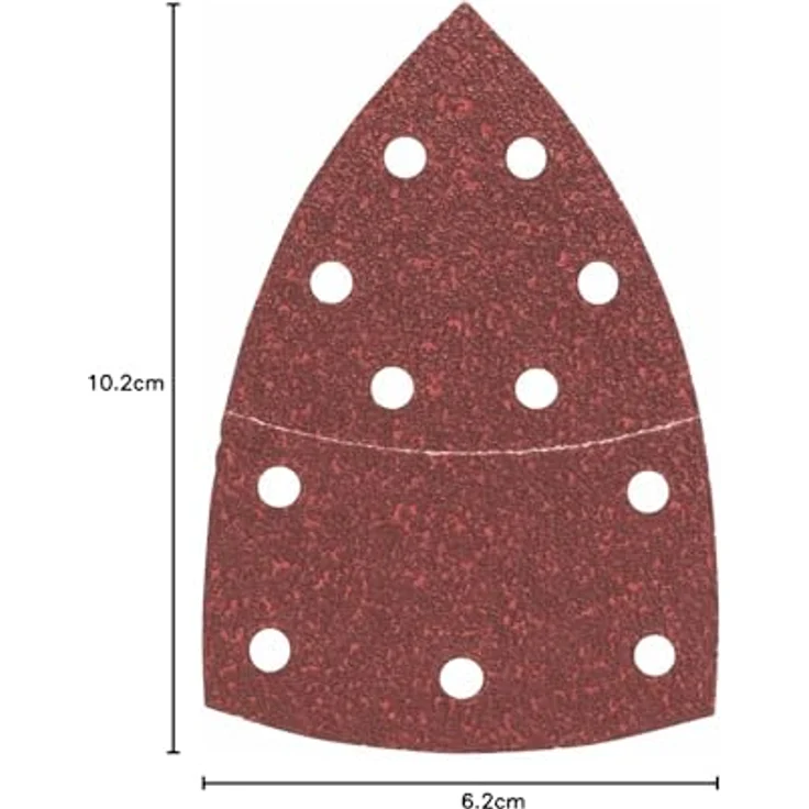 Bosch Schleifblatt (für Multischleifer verschiedene Materialien, 10 Stück, 102 x 62-93 mm, Körnung 40) - Preisvergleich – Bild 4
