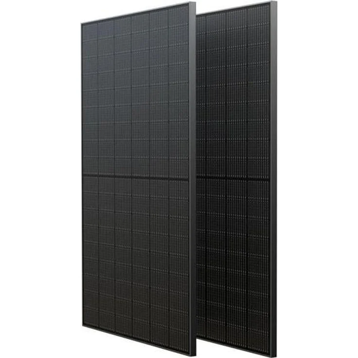 EcoFlow 2x400W Rigid Solar Panel Combo, monokristalline Solarmodule mit robuster Bauweise, schwarz
