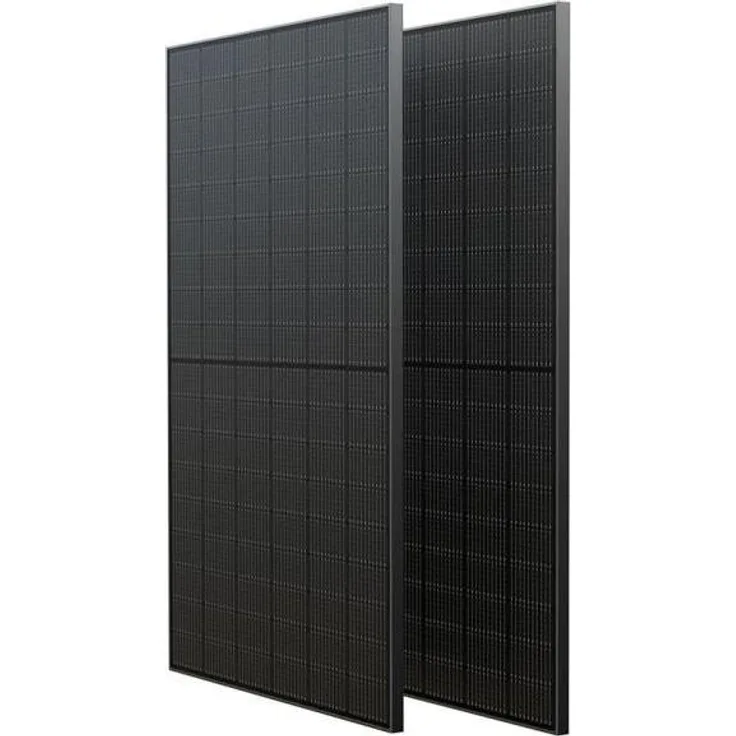 EcoFlow 2x400W Rigid Solar Panel Combo, monokristalline Solarmodule mit robuster Bauweise, schwarz