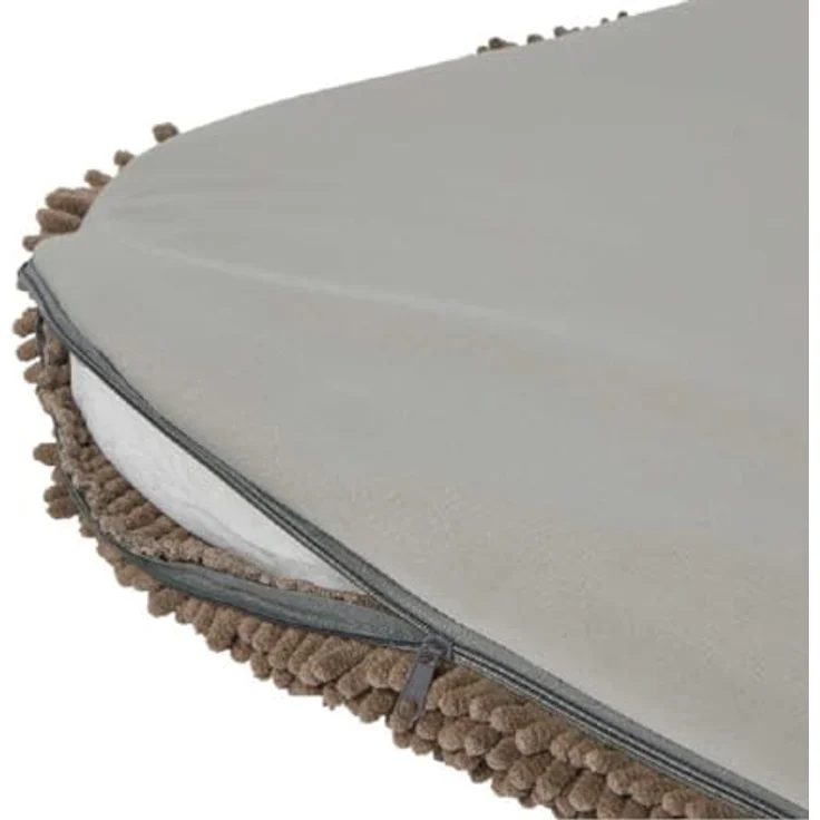 Wolters Tierkissen Cleankeeper, ovale Matte, hygienisch abziehbar und waschbar, warm grey – Bild 3