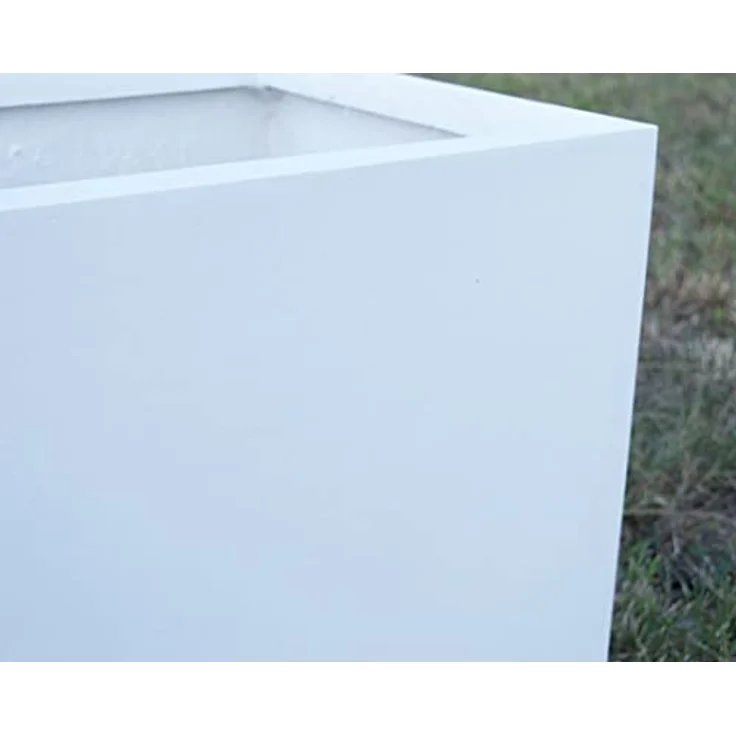Elegant Einrichten Pflanzkübel Fiberglas Rechteckig 120x50x55cm, Perlmutt-Weiß, UV-beständig und wasserdicht – Bild 2
