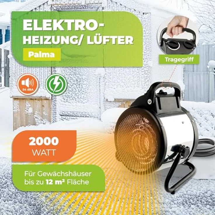Bio Green Gewächshausheizung Palma Basic (Thermostat manuell) – Bild 4
