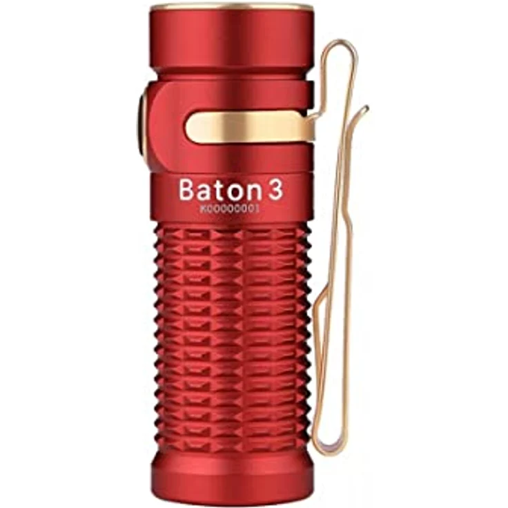 OLight Baton 3 Red LED Taschenlampe akkubetrieben 1200lm 33h 53g – Bild 2