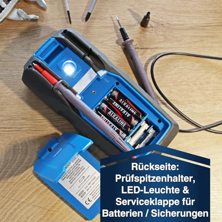 PeakTech Multimeter PeakTech 3350: Profi True RMS Digitalmultimeter ~ 6.000 Counts ~ 600V, spritzwassergeschütztes Gehäuse in schwarz – Bild 6