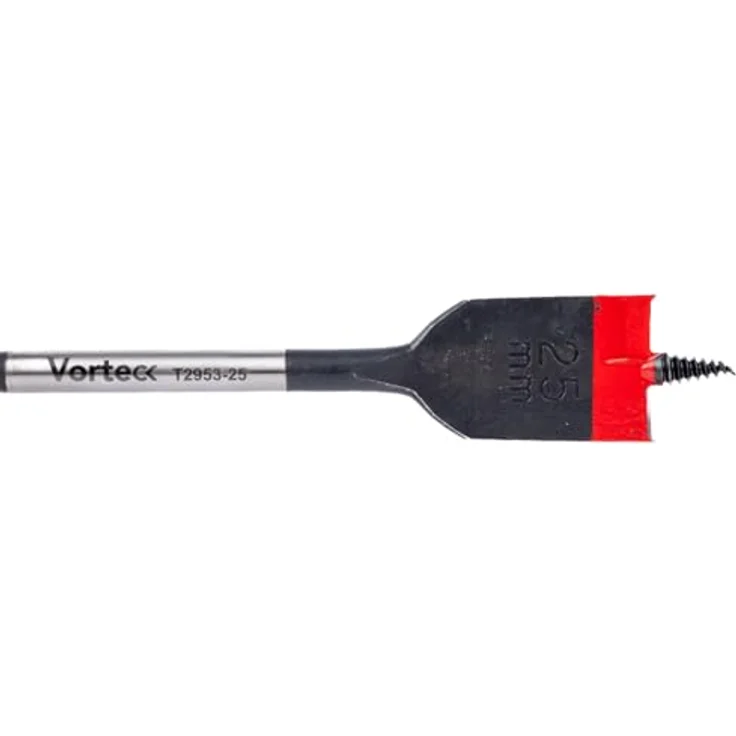 C.K Tools Vorteck Flachfräsbohrer Holzbohrer 25 mm x 152 mm, Selbstziehende Gewindespitze, 1/4 Zoll Hex Quick Lock Schaft, Carbonstahl, schlagschraubergeeignet, CK T2953-25 – Bild 3