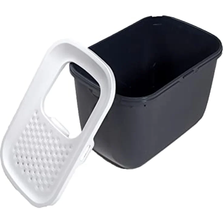 Nobby Katzentoilette & Hop In anthrazit - weiß 58,5 x 39 x 39,5 cm – Bild 3