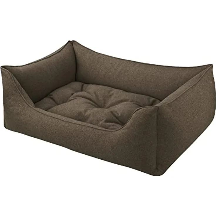 Dandy Dog Hundebett Filz Dunkeltaupe - abziehbar Bezug und Füllung waschbar hochwertige robuste filzoptik Made in Germany - Größe XL