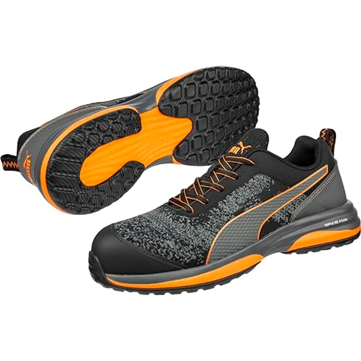 Puma Halbschuh CHARGE ORANGE LOW, ESD HRO SRC S1P, Gr. 40, mit IMPULSE.FOAM® Dämpfung und rutschfester Gummilaufsohle – Bild 2