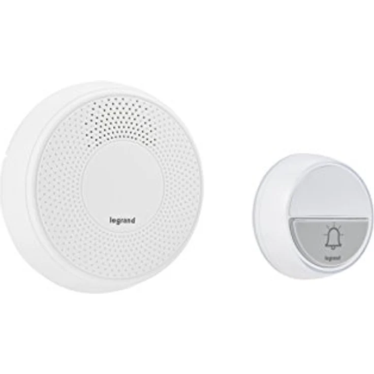 Legrand, Funkklingel-Set Komfort mit wasserdichtem Klingeltaster (IP44) batteriebetrieben, 1x Gong mit 15 Melodien, 1x Klingeltaster 100m Reichweite, 094252 – Bild 3