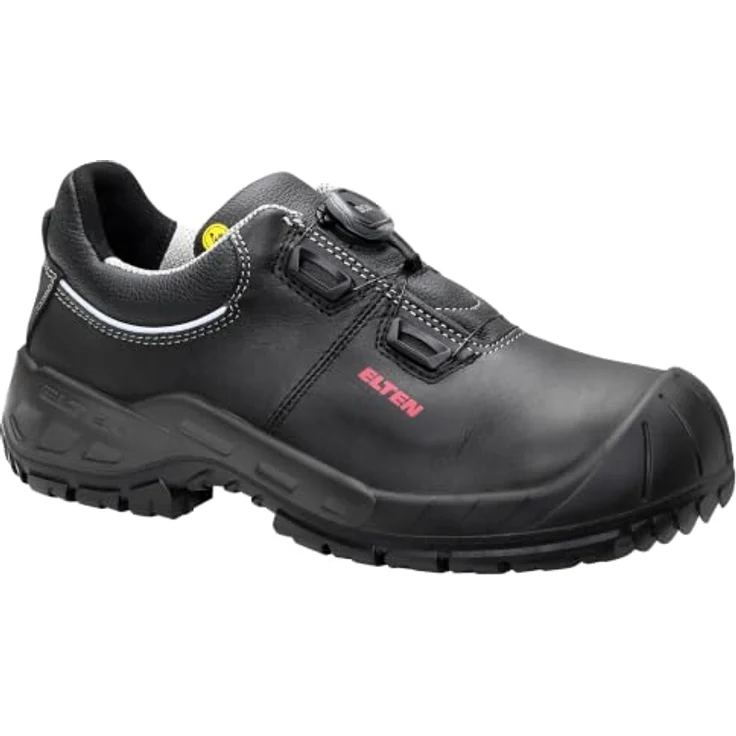 ELTEN LAURENZO BOA Low, Sicherheitsschuhe S3 ESD mit Rindleder und Safety-Grip Sohle, schwarz, Größe 40 – Bild 1