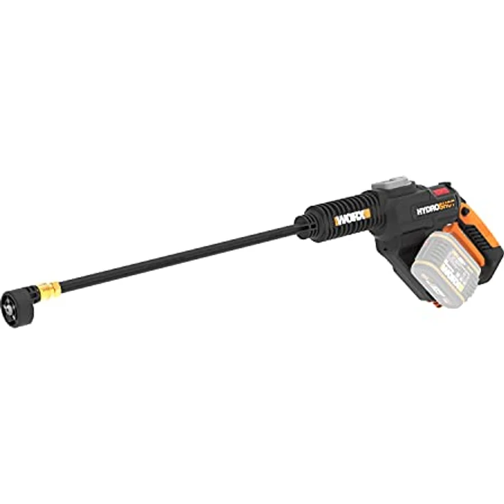 Worx WG630E.9 Akku Hydroshot 20V Mobiler Hochdruckreiniger inkl. 6m Schlauch, Verlängerung für Lanze, Flaschenadapte, Schnellverbinder-Ohne Akku und Ladegerät, 20 V, Schwarz, Orange – Bild 2