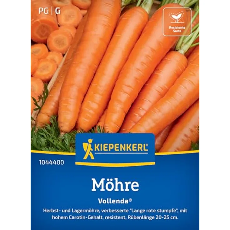 Kiepenkerl Profi-Line Möhre Vollenda, Gemüsesamen mit intensiv roter Farbe, 18-23 cm, karotinreich und gut lagerfähig
