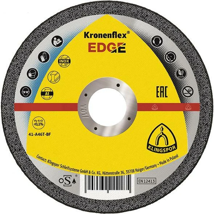 KLINGSPOR Trennscheibe EDGE Special 125x1,2mm gerade in Kunststoff-Box – Bild 1
