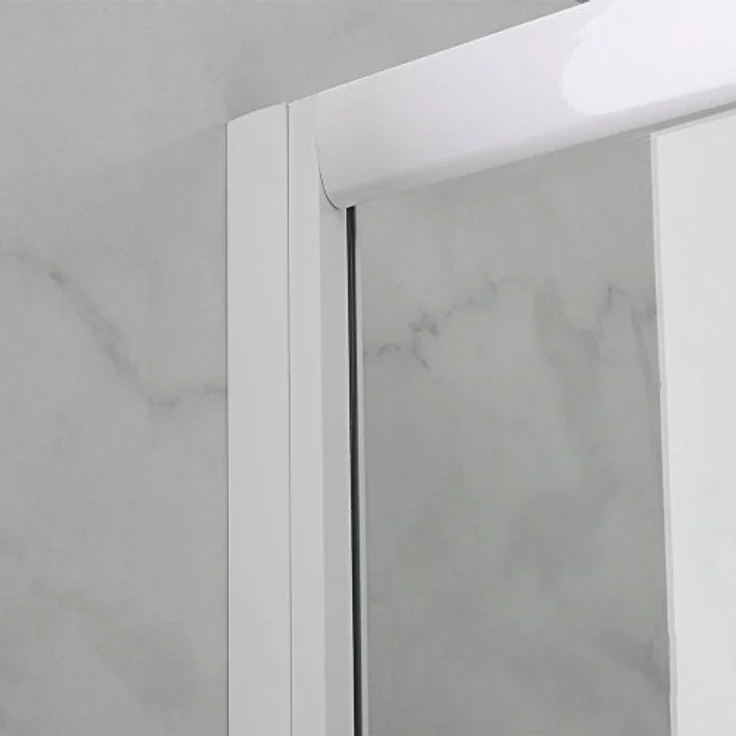 Quadratische Duschkabine 80 X 80 Mit Weissen Profilen Venere – Bild 8