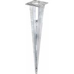 Alberts Einschlag-Bodenhülse | für Stahlrohr-Zaunpfosten | feuerverzinkt | Länge 500 mm | für Pfosten-Ø 34 mm 
(658601)