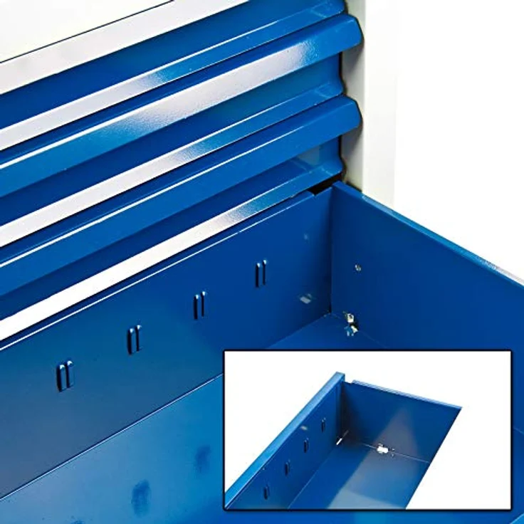 Schubladenschrank - Werkzeugschrank mammut, 7 Schubladen, RAL 7035 - 5012 – Bild 5