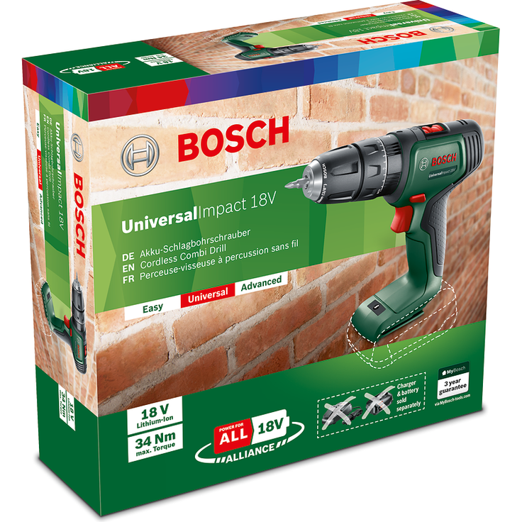 Bosch UniversalImpact 18V 06039D4100 Power for All 18V Akku-Schlagbohrschrauber 1,5 Ah ohne Akku ohne Ladegerät im Karton – Bild 7