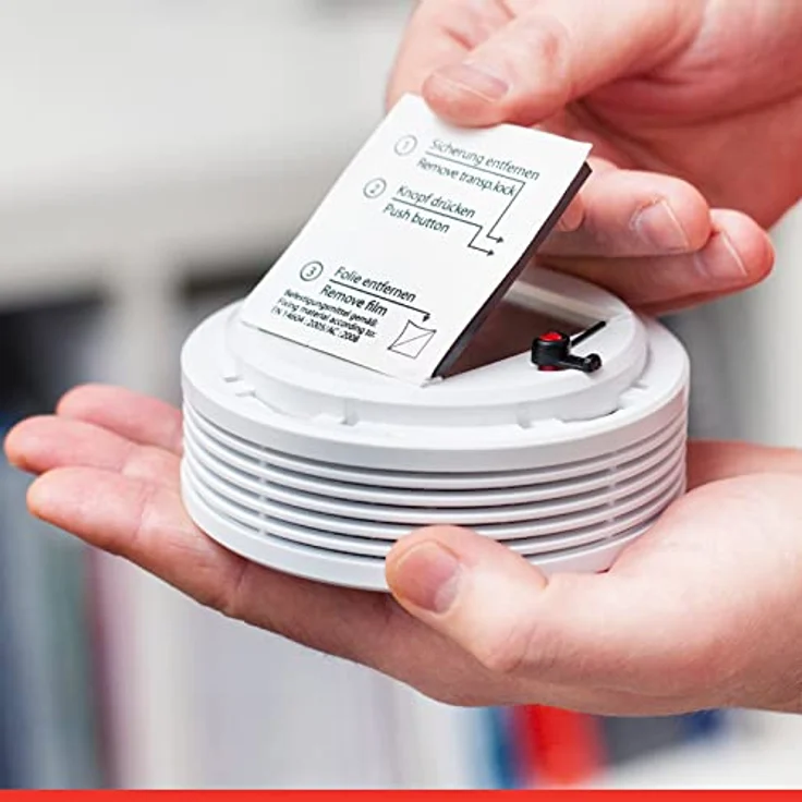 Pyrexx XSD100 Rauchwarnmelder - 1 Stück - 12 Jahre Batterie mit Magnet-Halterung ohne Bohren und LED-Blinken, Zertifiziert nach Q-Label, Weiß – Bild 5