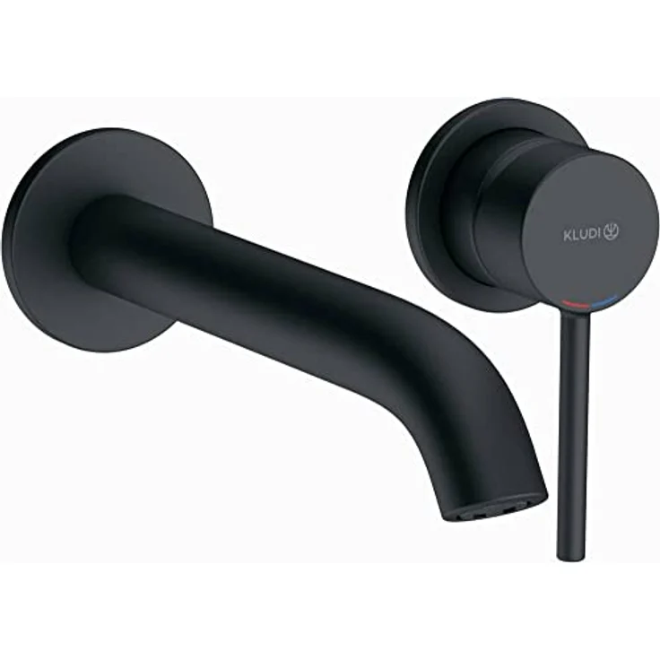 Kludi Bozz-382453976 Bozz Waschbeckenarmatur mit festem Auslauf 382453976, Mattes schwarz – Bild 1