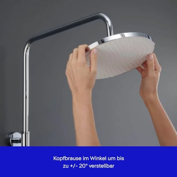 Duravit Shower Systems Duschsystem, Aufputz-Wandmontage mit Thermostatkartusche, höhenverstellbare Handbrause, 3 Strahlarten, inklusive HeatLock-Funktion und EasyClean-Technologie – Bild 8