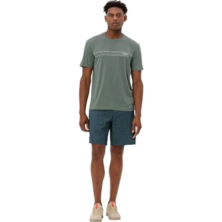 Vaude Cyclist T-Shirt V, Herren Shirt aus 70% Baumwolle, atmungsaktiv, schnell trocknend, Grün, (XL) – Bild 7