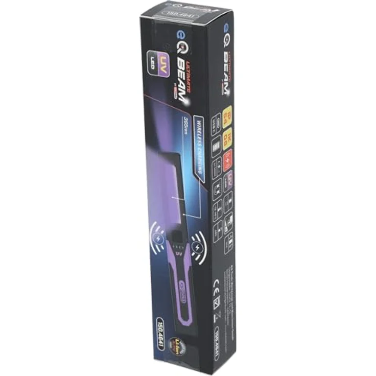 KS Tools 150.4641 eQi UltimateBEAM UV-Lecksuchleuchte 365 nm, Taschenlampe mit Lithium-Ionen-Hochleistungs-Akku, spritzwassergeschützt nach IP54, kompakte Bauform – Bild 8