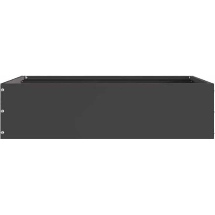 vidaXL Raseneinfassung 6 Stück, Schwarz, 50 x 50 x 13 cm, Moderne Stahl-Rasenbarriere für Garten und Terrasse, strapazierfähig und einfach zu installieren – Bild 4