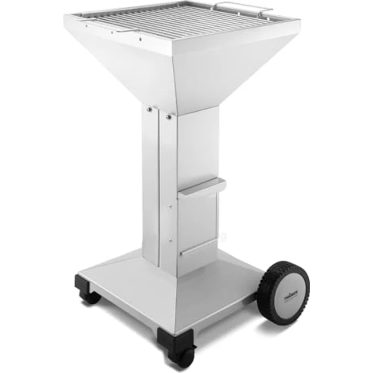 THÜROS T3 Edelstahl Gartenkaminzuggrill Holzkohlegrillfläche 42x42 cm fahrbar – Bild 2