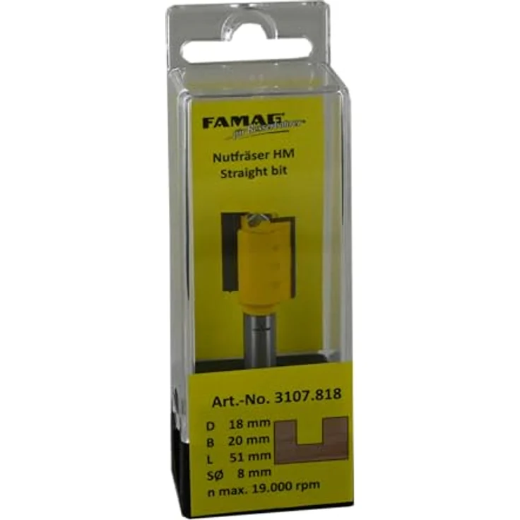 FAMAG Nutfräser HM 25x32x73mm, Schaft 12mm - 3107.925 – Bild 2