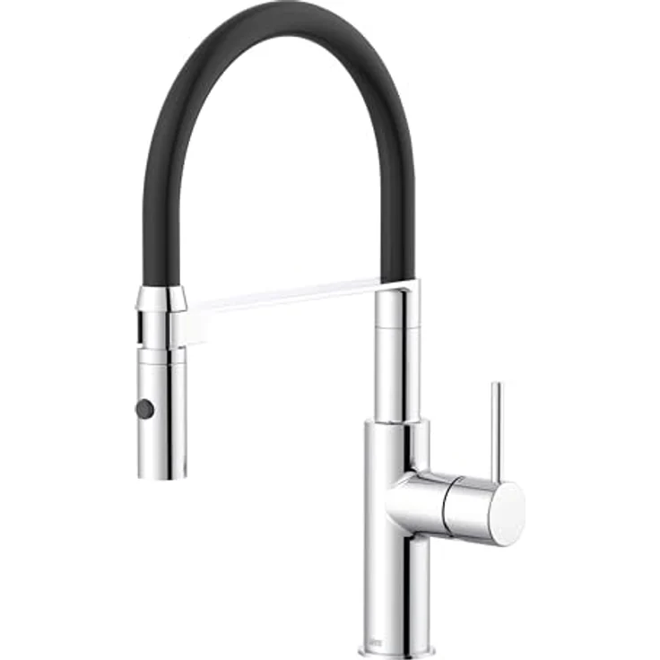 Lenz Küchenarmatur NALU, Flexible Pendelbrause mit 2 Strahlarten und 360° Schwenkfunktion, Chrom – Bild 1