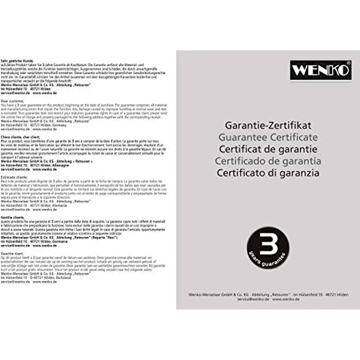 Wenko WC-Sitz Ostuni Easy Close, ovaler Thermoplast Toilettendeckel, weiß, 300 kg belastbar, Hygienebefestigung mit Fix-Clip – Bild 9