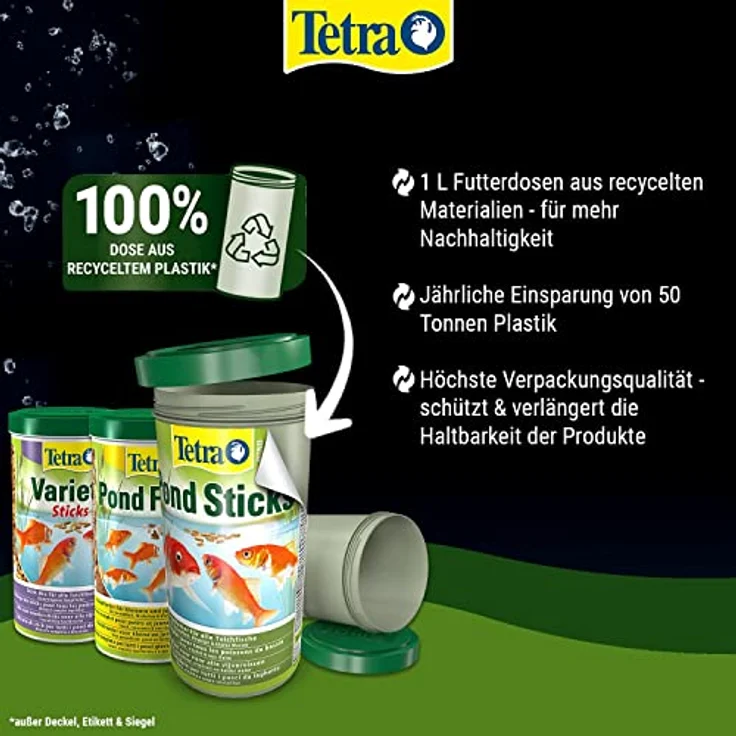 Tetra Pond Pellets Mini – Hauptfutter für kleine Teichfische, schwimmfähige Futter Pellets für die tägliche Fütterung, 1 L Dose – Bild 5