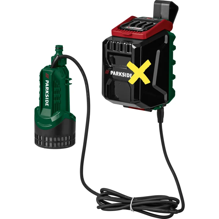 PARKSIDE® 20 V Akku-Regenfasspumpe PRPA 20-Li B3, Tauchpumpe für Klarwasser und leichtes Schmutzwasser, max. Fördermenge 2000 l/h, automatischer Abschaltmechanismus, ohne Akku und Ladegerät