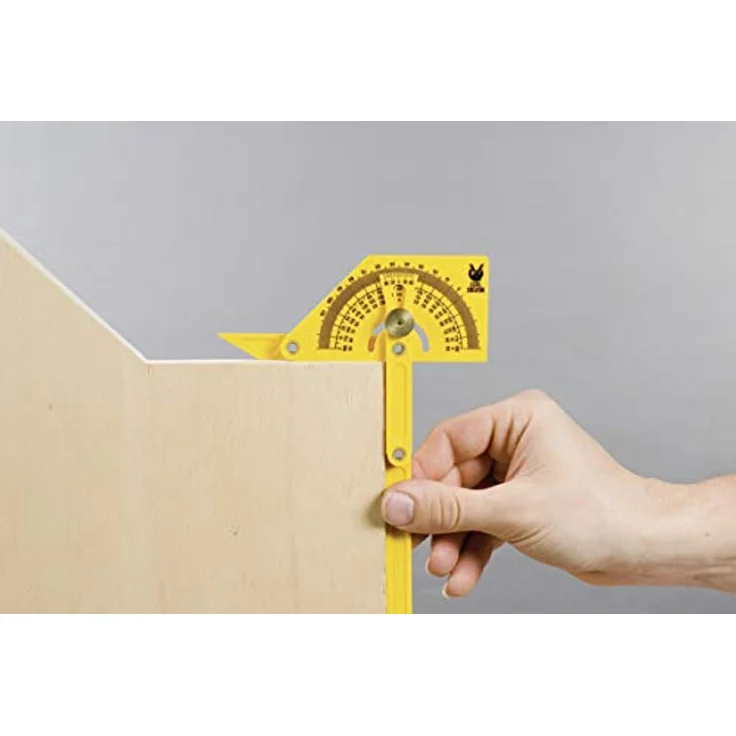 kwb Winkelmessgerät (Kunststoff, 155 mm lang), gelb, zwei arm Design, für aktive und passive winkel – Bild 4