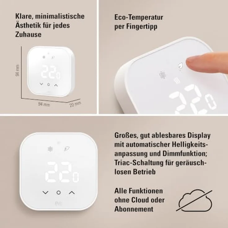 Eve Thermostat (Matter), Smartes Thermostat für wassergeführte Fußbodenheizungen, präzise Einzelraumsteuerung, App- und Sprachsteuerung, Heizmanagement – Bild 5