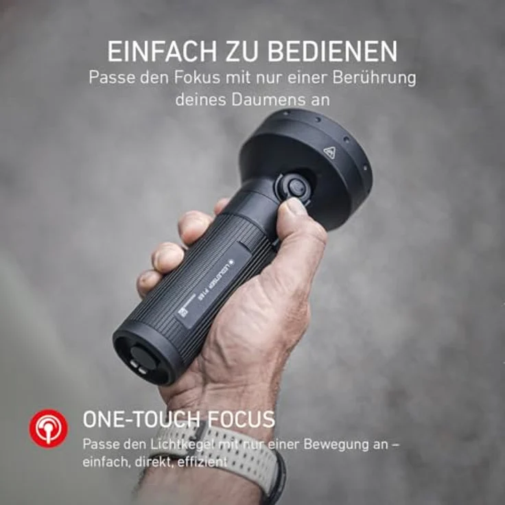 Ledlenser P18R, Hochleistungs-Taschenlampe mit 3200 lm, 196 mm, schwarz, USB-C-Ladeport, IP68, bis 45 h Leuchtdauer – Bild 3