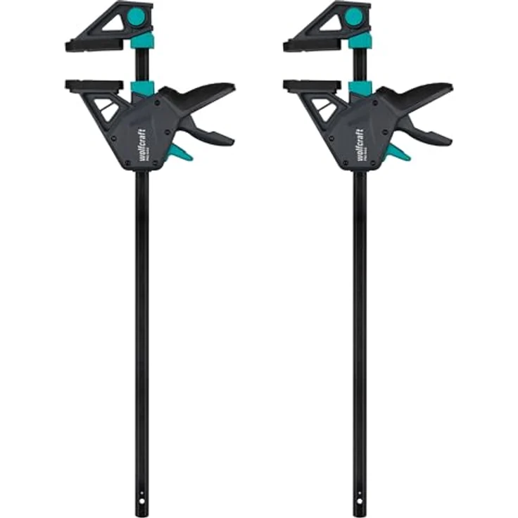 wolfcraft 2 Einhandzwingen PRO MAX I 8662060 I 250 kg Spannkraft für höchste professionelle Ansprüche I hohe Haltekraft I 450 mm Spannweite I Made in Europe – Bild 1