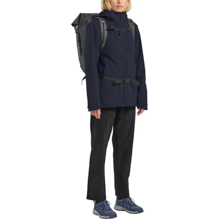 Jack Wolfskin Moonrise 3In1 Jkt W, Damen Jacke aus recyceltem Material, wasserdicht und atmungsaktiv, blau, XS – Bild 8