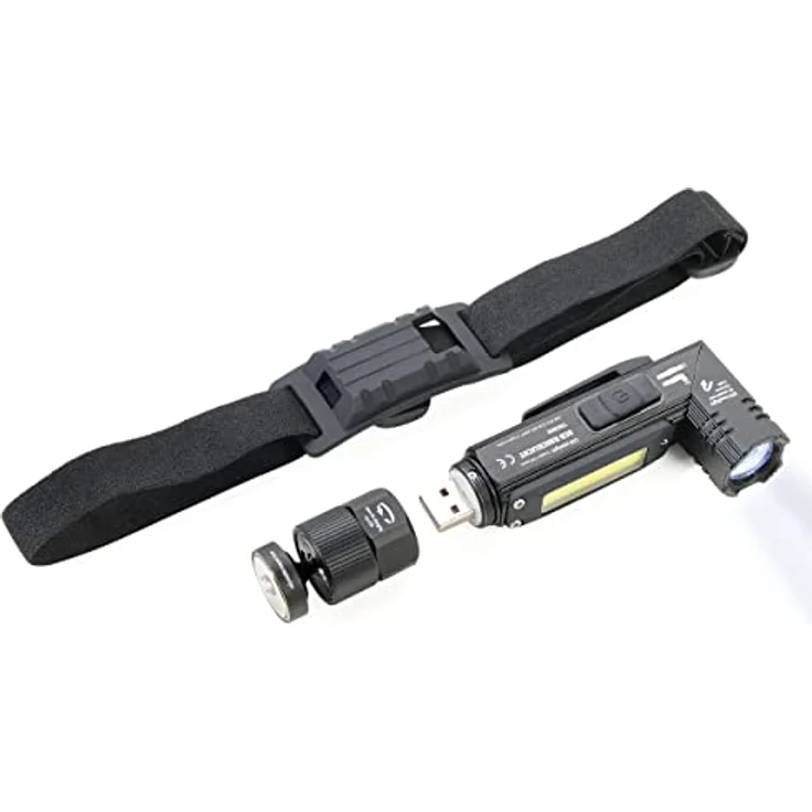 Troika ECO KNICKLICHT Taschenlampe, multifunktionale Knicklampe mit 150 lm, 5 Leuchtfunktionen, schwarz, wiederaufladbar, IPX4 spritzwassergeschützt – Bild 1