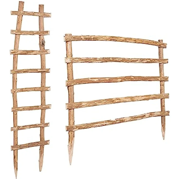BooGardi Natürliche Rankhilfe aus Holz · 33 Verschiedene Größen · Höhe 120 x Breite 50 cm · Garten Rankgitter Kletterhilfe · Spalier freistehend für Kletterpflanzen – Bild 3